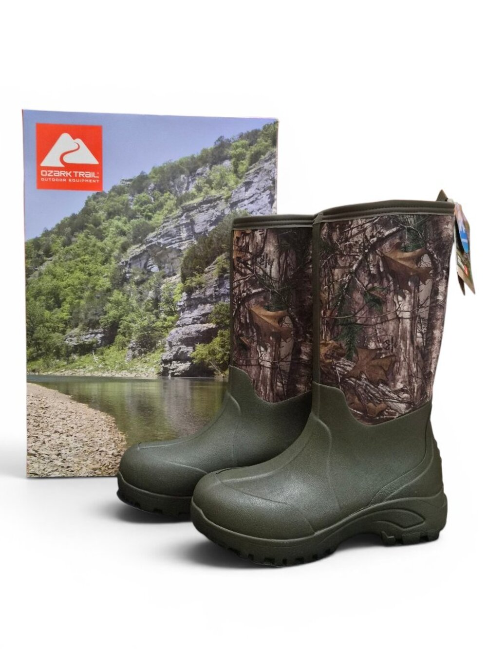 Ozark Trail Men’s Muk Waterproof Hunting Boots 13 inch Realtree Xtra Size 8, 12